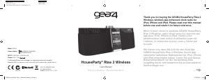 Bruksanvisning Gear4 HousePart Rise 2 Wireless Dockningshögtalare