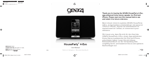 Manual Gear4 HouseParty 4 EVO Speaker Dock