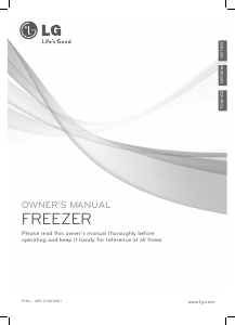 Manual LG GF5137WBHW1 Freezer