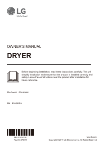 Manual LG FDV909W Dryer