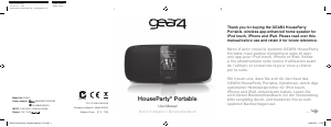 Handleiding Gear4 HouseParty Portable Speakerdock