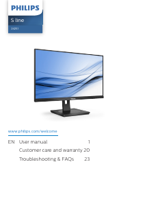 Manual Philips 242S1AE S Line LED Monitor