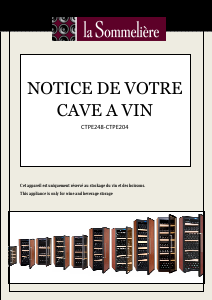 Mode d’emploi La Sommelière CTPE204 Cave à vin