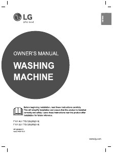 Manual LG F14U1TCN2 Washing Machine