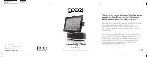 Manual Gear4 HouseParty View Speaker Dock