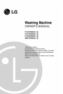 Manual LG F1273TDP Washing Machine
