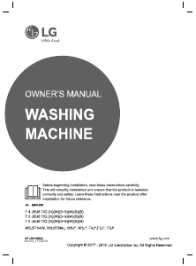 Manual LG W3J5QN4WW Washing Machine