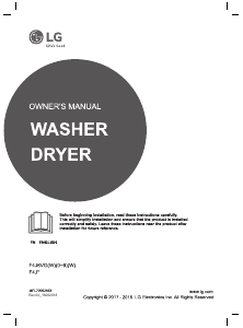 Manual LG F4J6VG0W Washer-Dryer