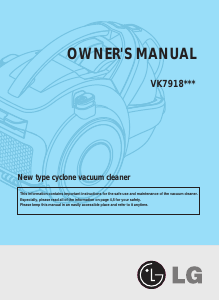 Manual LG VK7918NNA Vacuum Cleaner