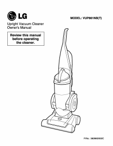 Manual LG VTUP861NB Vacuum Cleaner