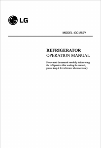 Manual LG GC-249YA Fridge-Freezer