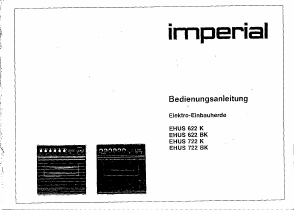 Bedienungsanleitung Imperial EHUS 622 BK Herd