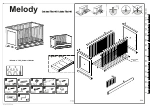 كتيب Born Lucky Melody سرير أطفال