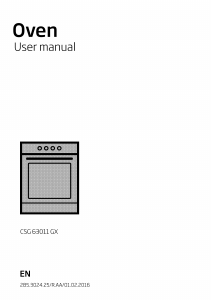 Bruksanvisning BEKO CSG 63011 GX Spis
