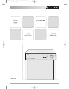 Mode d’emploi Zanussi ZTB 275 Sèche-linge