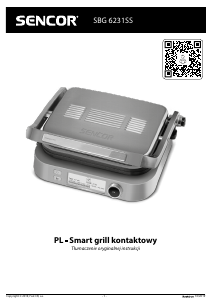 Instrukcja Sencor SBG 6231SS Kontakt grill