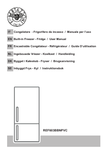 Bruksanvisning Bertazzoni REF603BBNPVC Kyl-frys