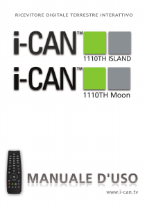 Manuale i-Can 1110TH Moon Ricevitore digitale