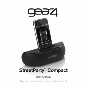 Manual Gear4 StreetParty Compact Speaker Dock