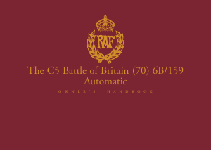 Handleiding Christopher Ward C5 Battle of Britain Horloge