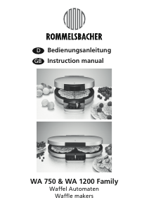 Manual Rommelsbacher WA 1200 Waffle Maker