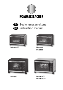 Bedienungsanleitung Rommelsbacher BG 1550 Backofen