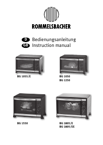 Bedienungsanleitung Rommelsbacher BG 1050 Backofen