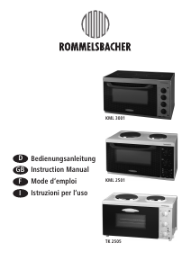 Manual Rommelsbacher TK 2505 Oven