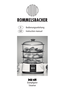 Manual Rommelsbacher DGS 855 Steam Cooker