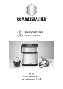 Bedienungsanleitung Rommelsbacher IM 12 Eismaschine