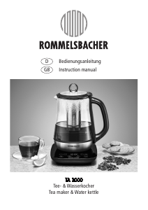 Bedienungsanleitung Rommelsbacher TA 2000 Teemaschine