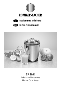 Manual Rommelsbacher ZP 60/E Citrus Juicer