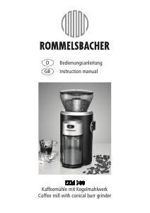 Bedienungsanleitung Rommelsbacher EKM 300 Kaffeemühle