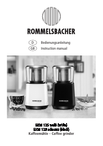 Bedienungsanleitung Rommelsbacher EKM 125 Kaffeemühle