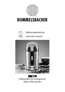 Bedienungsanleitung Rommelsbacher EKM 150 Kaffeemühle