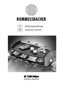 Bedienungsanleitung Rommelsbacher RC 1200 Raclette-grill