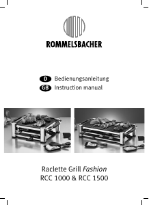 Manual Rommelsbacher RCC 1000 Raclette Grill