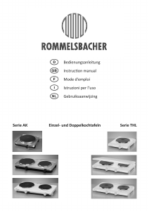 Handleiding Rommelsbacher THL 2597/A Kookplaat