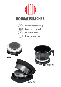 Bedienungsanleitung Rommelsbacher RK 501/SU Kochfeld