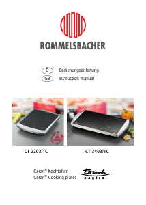 Bedienungsanleitung Rommelsbacher CT 2203/TC Kochfeld