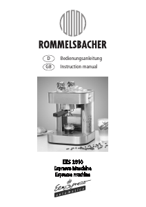 Manual Rommelsbacher EKS 2010 Espresso Machine