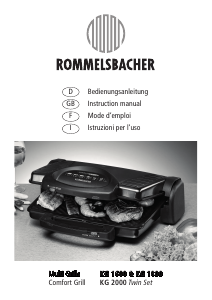 Manual Rommelsbacher KG 1800 Contact Grill