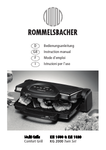 Mode d’emploi Rommelsbacher KG 1600 Grill