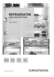 Mode d’emploi Grundig GKN 16835 X Réfrigérateur combiné