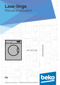 Mode d’emploi BEKO WCV 8711 BC Lave-linge