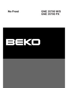 Handleiding BEKO GNE35700PX Koel-vries combinatie