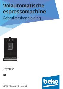 Handleiding BEKO CEG7425BLACK Espresso-apparaat