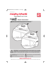 Handleiding Morphy Richards 330012 Power Steam Elite Strijkijzer