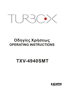 Handleiding Turbo-X TXV-4940SMT LED televisie