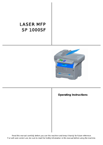 Manual Ricoh Aficio SP 1000SF Multifunctional Printer